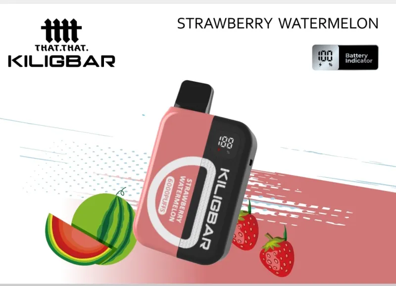 KILIGBAR 6000puffs kit- Strawberry Watermelon 
